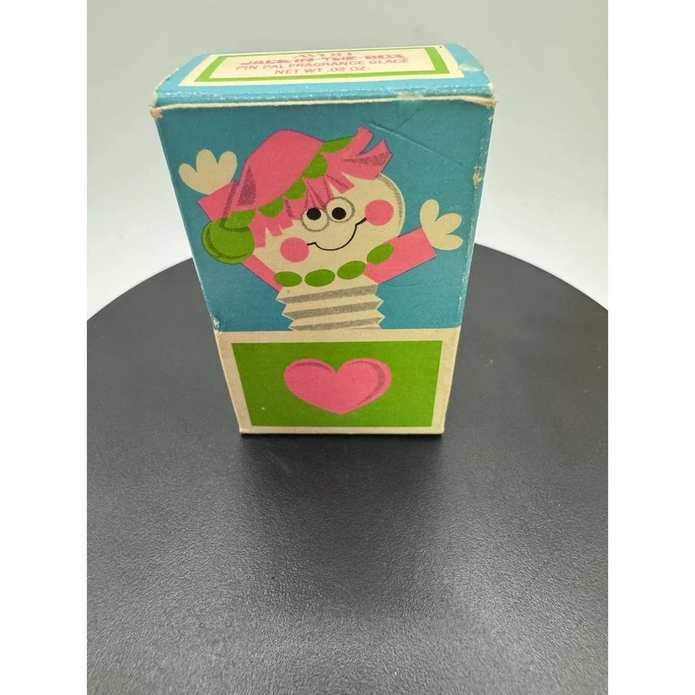 Vintage 1976 Avon Jack in the Box Collectible Pin Pal Original Packaging Perfume